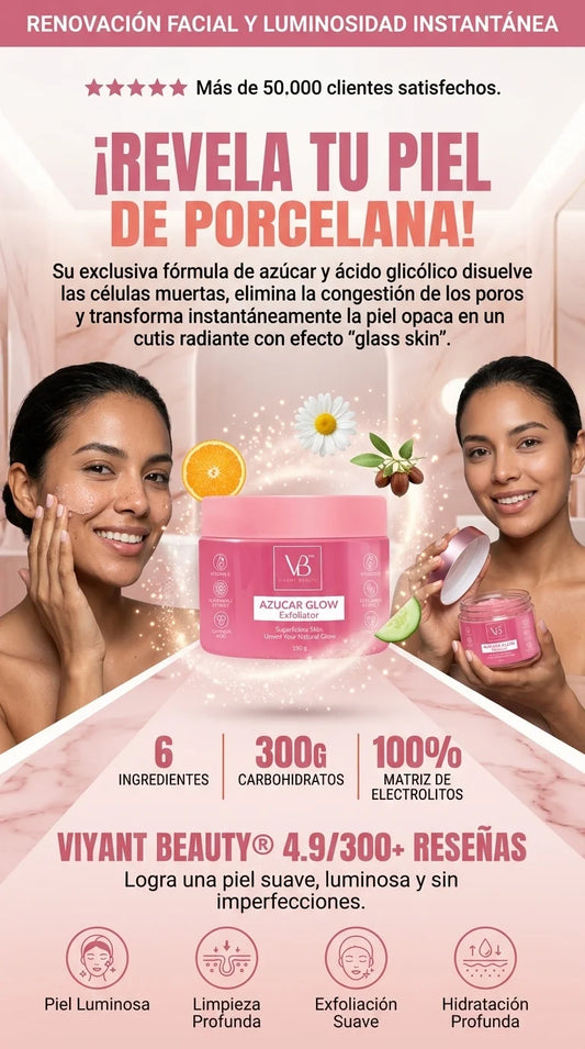 AZUCAR GLOW®︎ | Piel mas clara & limpia | Exfoliación natural